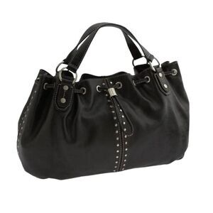 MICHAEL KORS Astor Black Leather Hobo Bag